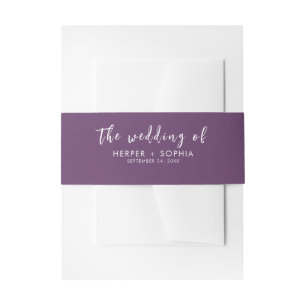 Cintas Para Invitaciones Boda de Acuarela Moderna Púrpura