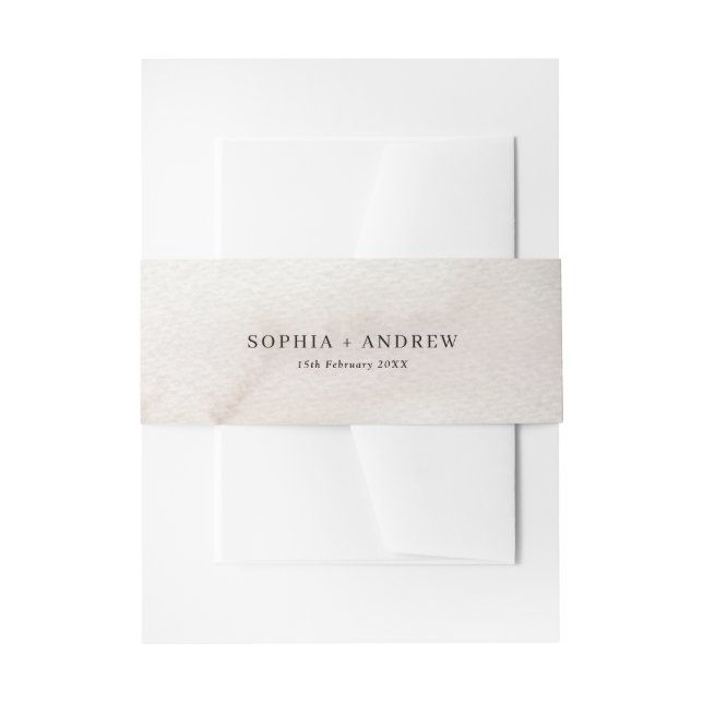 Cintas Para Invitaciones Boda de acuarela Rustic Retro (Anverso Ejemplo)