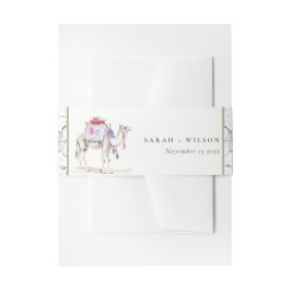 Cintas Para Invitaciones Boda de acuarela tropical marroquí