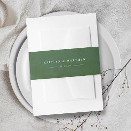 Cintas Para Invitaciones Boda de acuarela verde