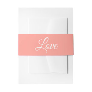 Cintas Para Invitaciones Boda de Amor Rosa, Regalo de Despedida de Soltera,