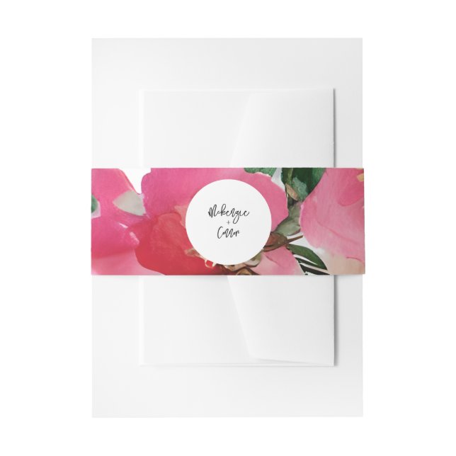 Cintas Para Invitaciones Boda de anémona botánica acuarela (Anverso Ejemplo)