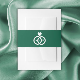 Cintas Para Invitaciones Boda de anillos de enclavamiento moderno