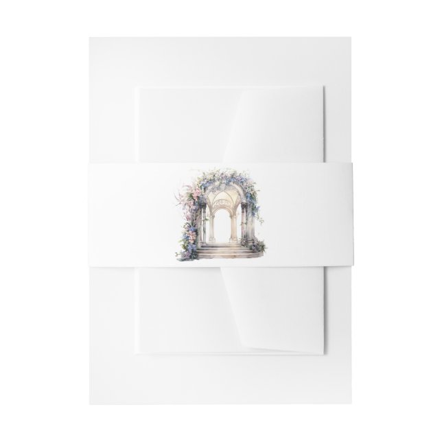 Cintas Para Invitaciones Boda de arco floral (Anverso Ejemplo)