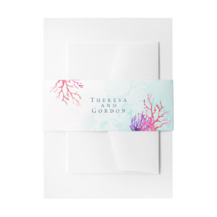Cintas Para Invitaciones Boda de arrecifes de coral vibrante