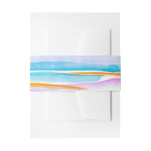 Cintas Para Invitaciones Boda de arte abstracto de líneas de marea tropical