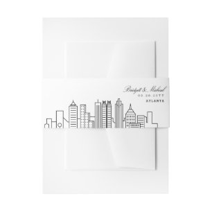 Cintas Para Invitaciones Boda de Atlanta Skyline  