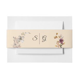 Cintas Para Invitaciones Boda de Autumn Boho Wildflower