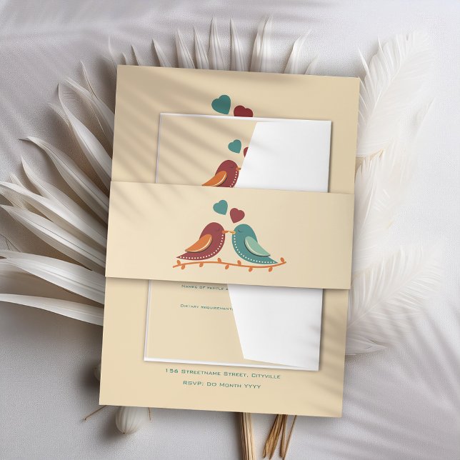Cintas Para Invitaciones Boda de Aves de Amor (Subido por el creador)