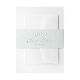 Cintas Para Invitaciones Boda de barniz verde elegante