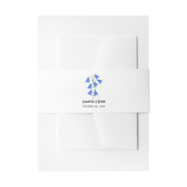 Cintas Para Invitaciones Boda de Bluebells (Anverso Ejemplo)