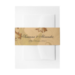 Cintas Para Invitaciones Boda de Boho Faded Peonies y Gold Lees