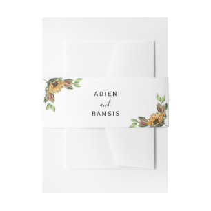 Cintas Para Invitaciones Boda de Boho Sunflower Rustic Wildflower