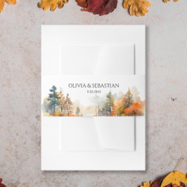 Cintas Para Invitaciones Boda de Bosques de Otoño Rústico