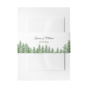 Cintas Para Invitaciones Boda de bosques de pinos