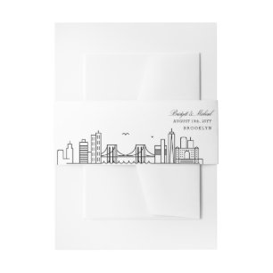 Cintas Para Invitaciones Boda de Brooklyn Skyline  