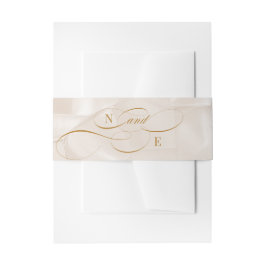 Cintas Para Invitaciones Boda de caligrafía de Beige y Terracotta