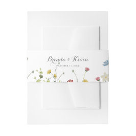 Cintas Para Invitaciones Boda de caligrafía de las flores silvestres de col