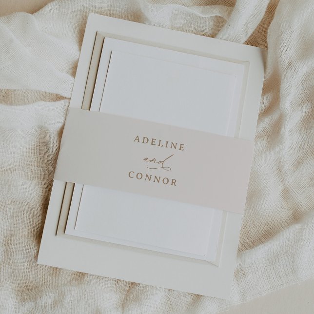 Cintas Para Invitaciones Boda de caligrafía de marfil y oro (Subido por el creador)