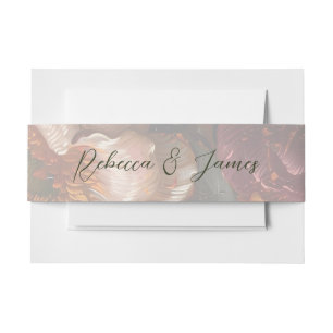 Cintas Para Invitaciones Boda de caligrafía de pintura de flores Bella Arte