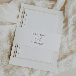 Cintas Para Invitaciones Boda de caligrafía moderna de oro