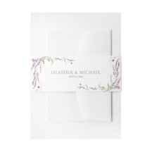 Boda de caligrafía Purple Wildflower