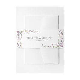 Cintas Para Invitaciones Boda de caligrafía Purple Wildflower