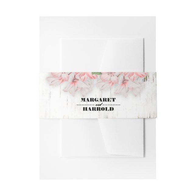 Cintas Para Invitaciones Boda de campo Rústica de Birch Bark (Anverso Ejemplo)