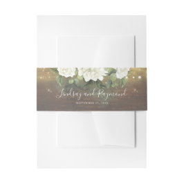 Cintas Para Invitaciones Boda de campo rústico floral blanca