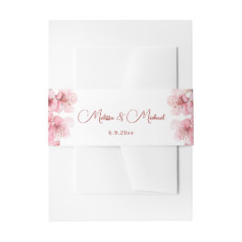 Cintas Para Invitaciones Boda de cerezo rosa y blanco