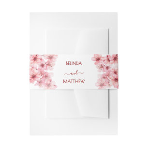 Cintas Para Invitaciones Boda de cerezo rosa y blanco