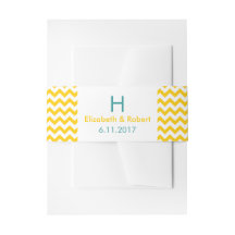 Boda de Chevron amarillo y turquesa