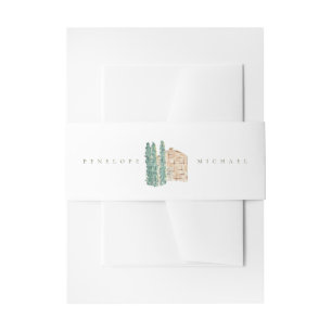 Cintas Para Invitaciones Boda de cipreses acuarelas