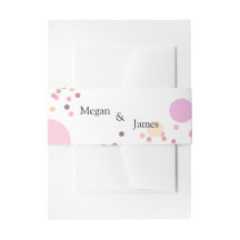 Boda de círculos de confetti rosado