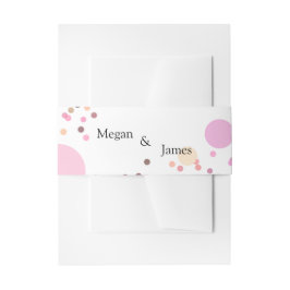 Cintas Para Invitaciones Boda de círculos de confetti rosado