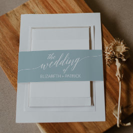 Cintas Para Invitaciones Boda de coordenadas de Aqua Beach