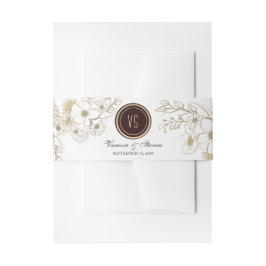 Cintas Para Invitaciones Boda de cosecha floral rústica