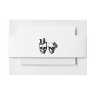 Cintas Para Invitaciones Boda de cráneos florales góticos corazón hasta la