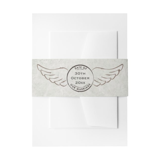Cintas Para Invitaciones Boda de destino vintage (Anverso Ejemplo)