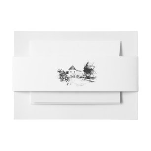 Cintas Para Invitaciones Boda de dibujo Personalizado de esbozo de boda