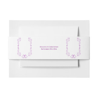Cintas Para Invitaciones Boda de diseño de gráfico de púrpura
