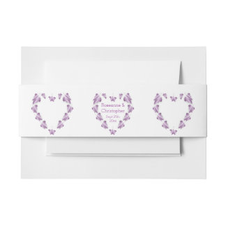 Cintas Para Invitaciones Boda de diseño de mariposas moradas