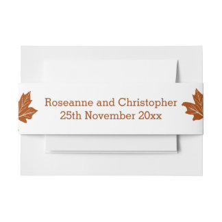 Cintas Para Invitaciones Boda de diseño de otoño
