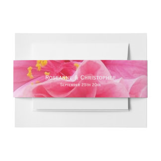 Cintas Para Invitaciones Boda de diseño floral rosa