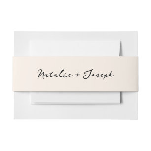 Cintas Para Invitaciones Boda de diversión retro manuscrito negro ilustrado