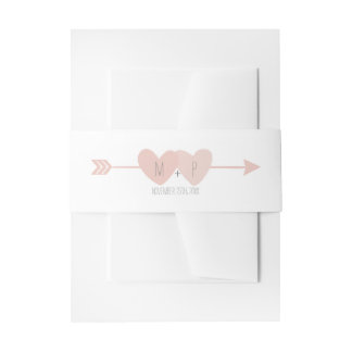 Cintas Para Invitaciones Boda de dos corazones
