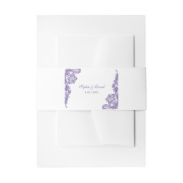 Cintas Para Invitaciones Boda de encaje ultravioleta moderno