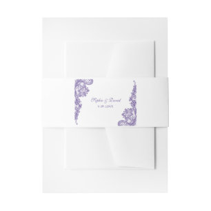 Cintas Para Invitaciones Boda de encaje ultravioleta moderno