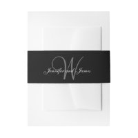 Boda de encargo del monograma negro y de plata