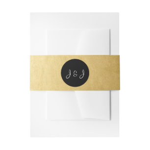 Cintas Para Invitaciones Boda de encargo elegante personalizada del negro y
